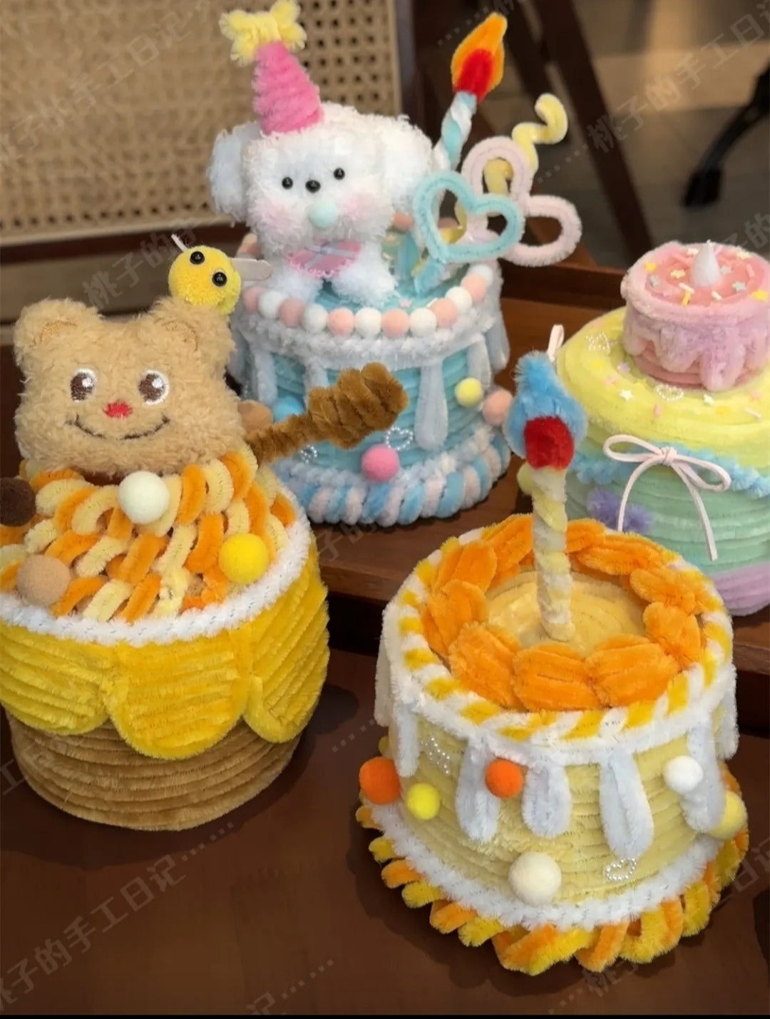 Pipe cleaner Cake Storage Box Material Kit, Girly Heart Cake Box, Birthday Gift for Partner or Bestie, Handmade Gift