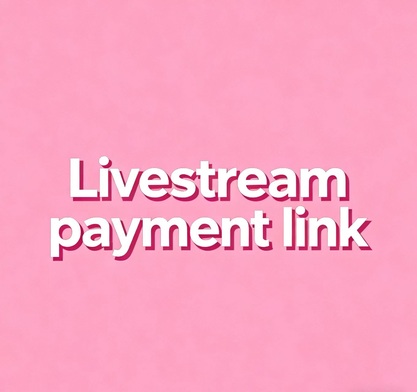 Payment link for the livestream