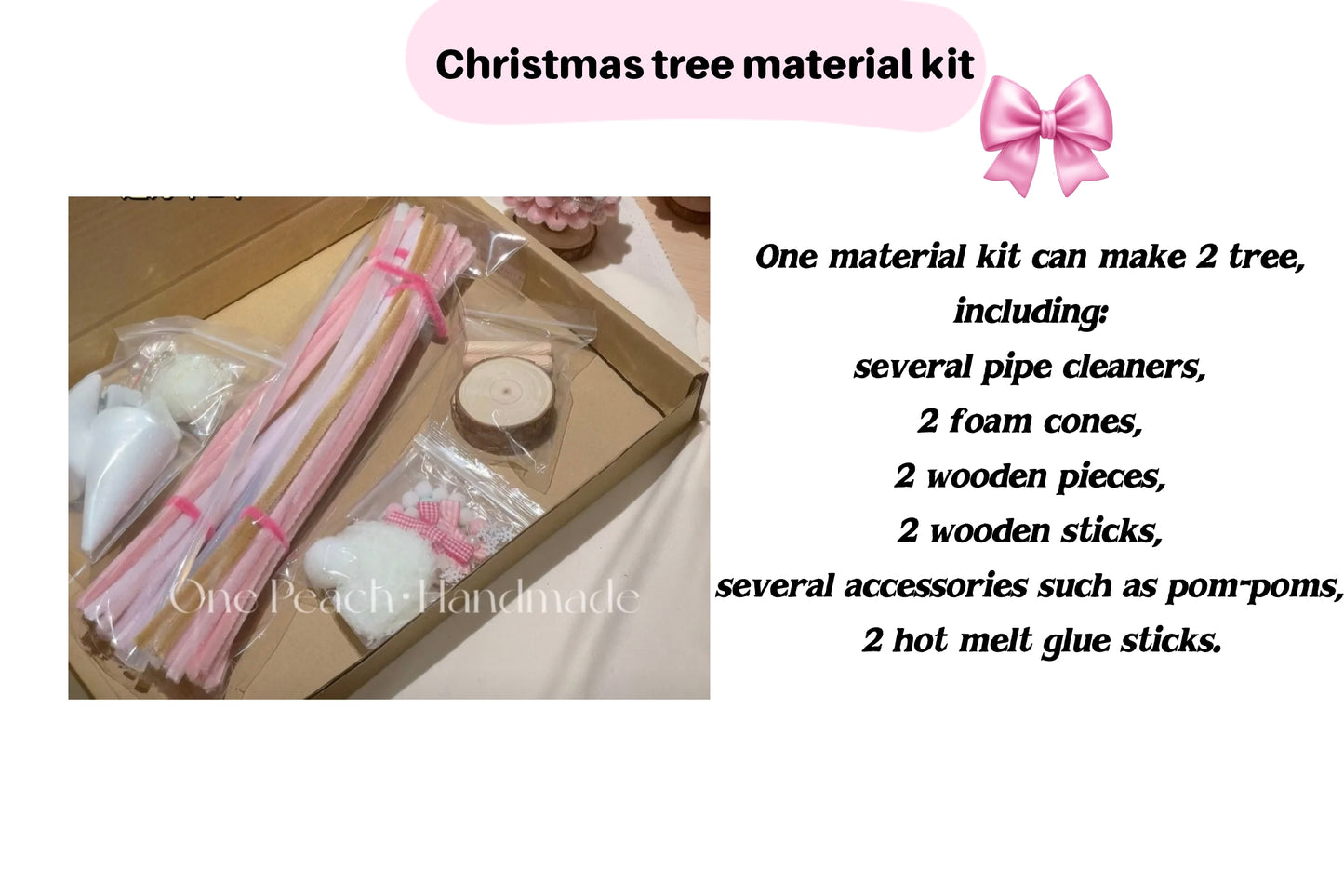 Christmas tree Material Kit. Christmas pipe cleaner Handmade Christmas Tree, Christmas Gift,Christmas decoration
